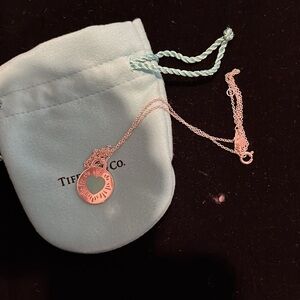 Tiffany & Co. Sterling Silver Blue heart necklace